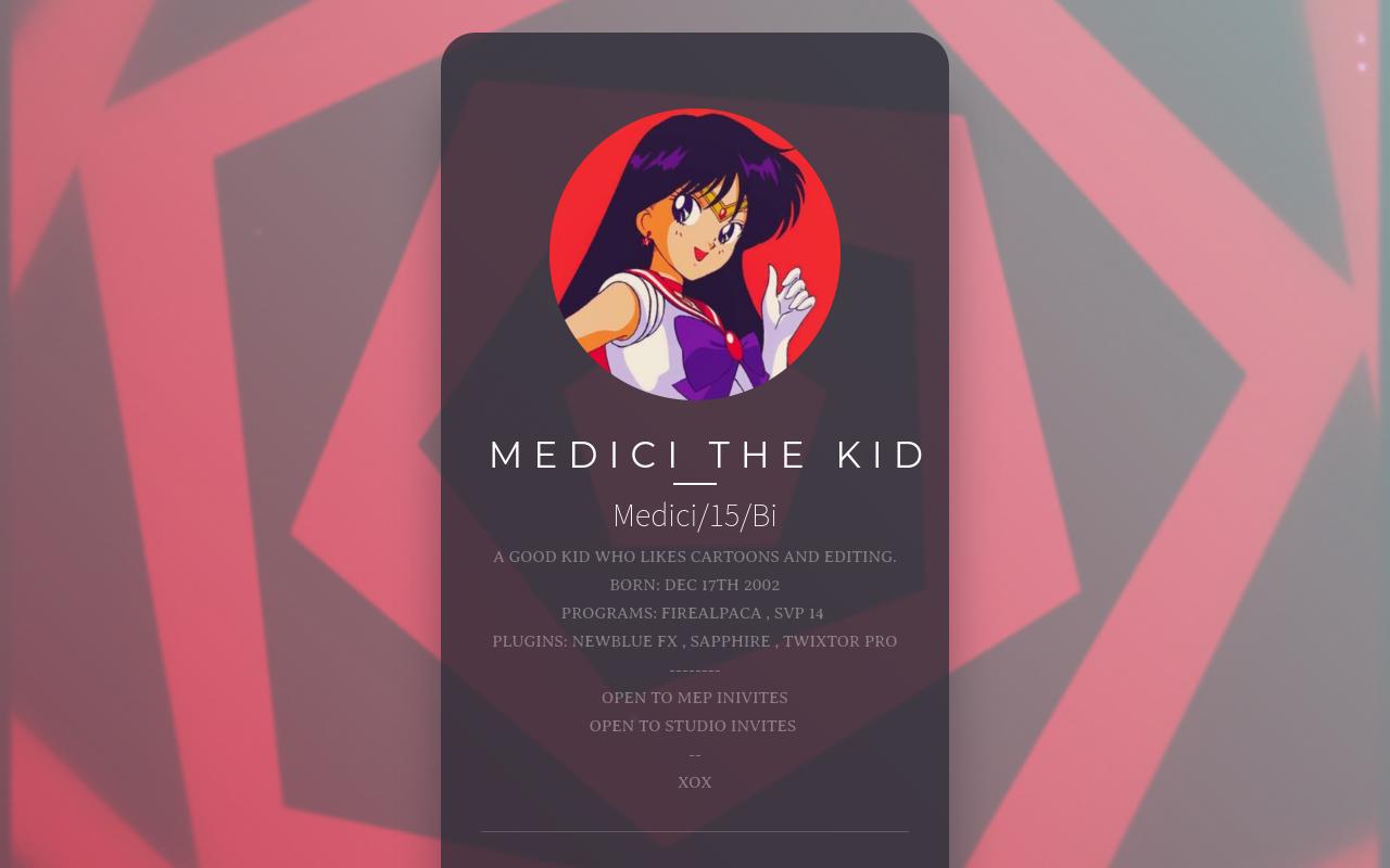 Carrd profile picture for @kid